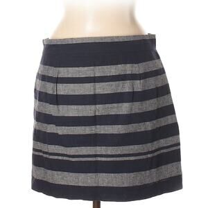 GAP Designed & Crafted Womens Linen Cotton Blend Dark Blue Gray Skirt Size 2